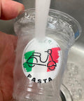 Etiquetas Plasticas para Vasos Resistente al Agua 7cm / Adhesivo PVC Plastico TRANSPARENTE Clic Imprenta