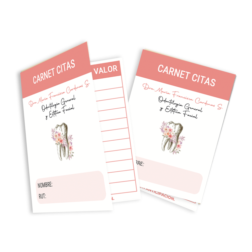 Carnet Citas Dentales 10x14cm