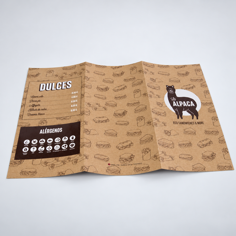 Triptico Kraft ecologico A4