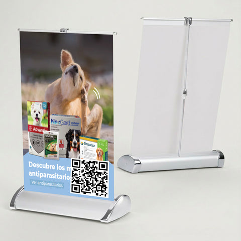 Pendon MIni Roller Personalizado de 30x42 cm (A3) - Grande No Quiero Servicio de Diseño - Lo enviaré Clic Imprenta