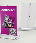 Pendon MIni Roller Personalizado de 20x29 cm (A4) No Quiero Servicio de Diseño - Lo enviaré Clic Imprenta