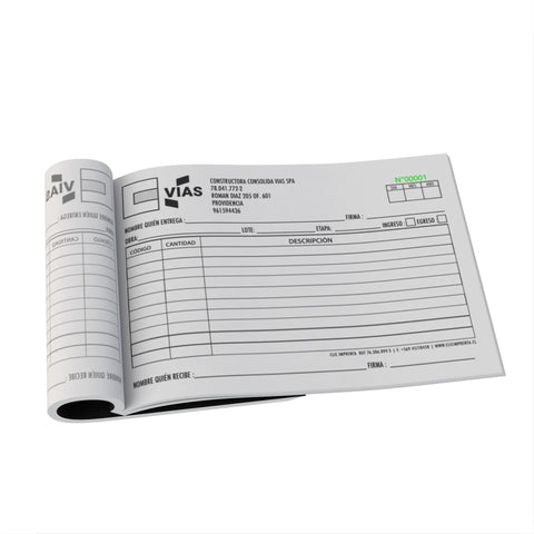Pack 10 Talonarios 1/2 Carta autocopiativos
