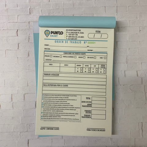 Pack 40 Talonarios 1/2 Carta autocopiativos