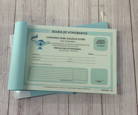 Pack 50 Talonarios 1/2 Carta autocopiativo