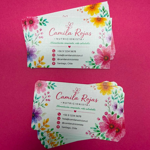 Tarjetas de Visita Opalina Hilada