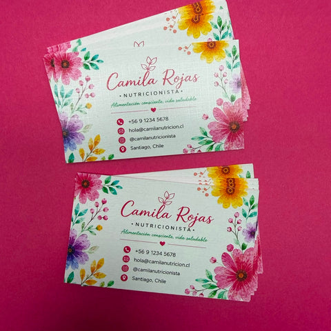 Tarjetas de Visita Opalina Hilada