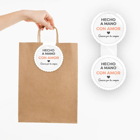 Etiquetas de PVC para cierre de bolsas y cajas 4x10 cm Clic Imprenta