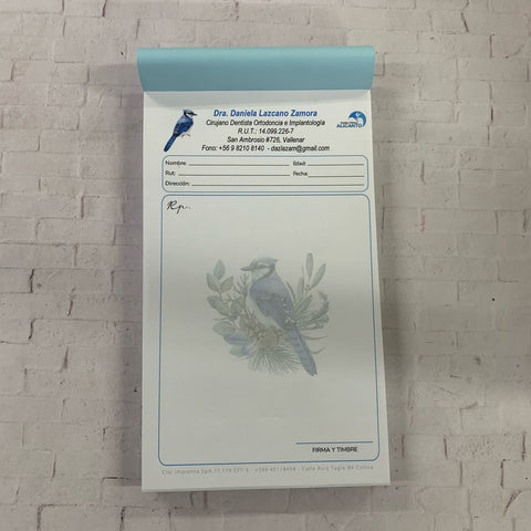 Talonario de 100 Rectas Medicas