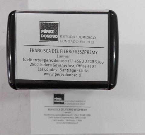 Timbre Rectangular Gigante, Tamaño 7,5 x 5cm Puede llevar Textos y Logos