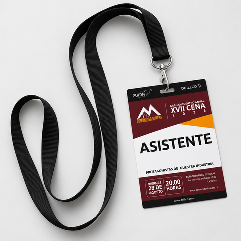 Credenciales Personalizadas Laminadas para Eventos y Empresas