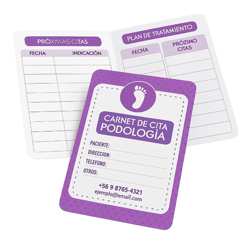 Carnet Control Podologia