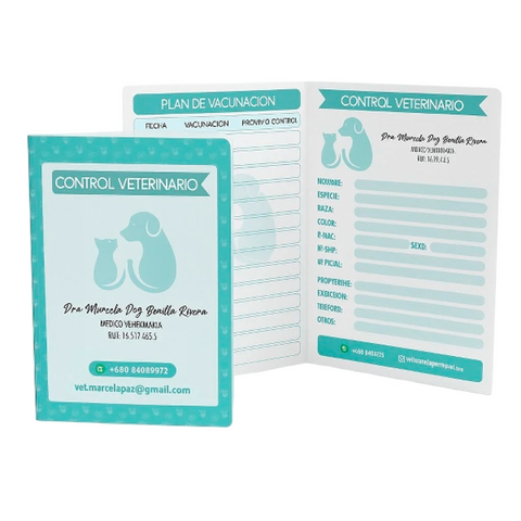 Carnet Control Veterinario - Simple