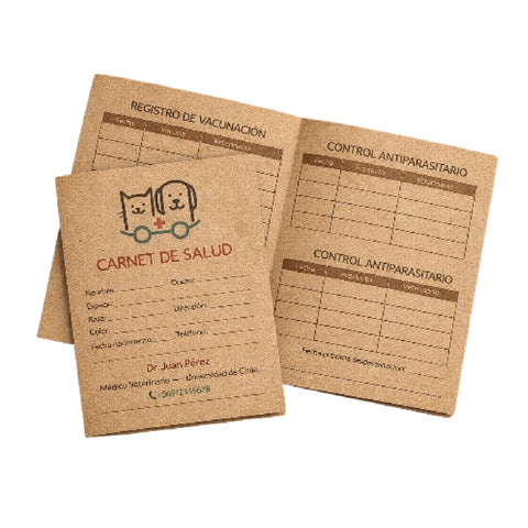 Carnet Control Veterinario Kraft ecologico Default Title Clic Imprenta