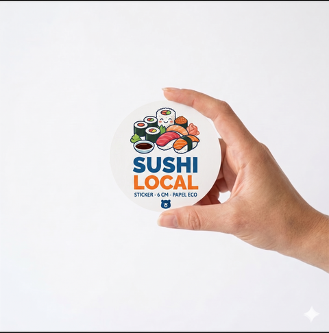 200 Stickers de PVC Resistente de 6cm