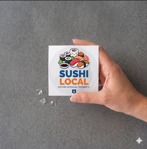 200 Stickers de PVC Resistente de 6cm