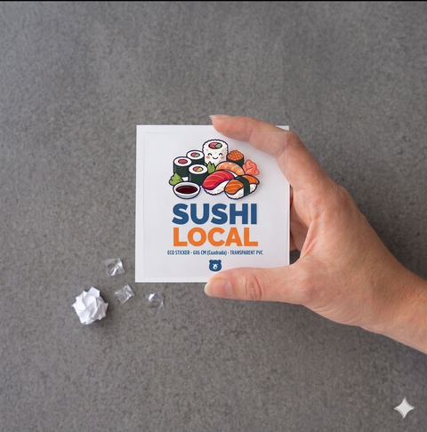200 Stickers de PVC Resistente de 6cm