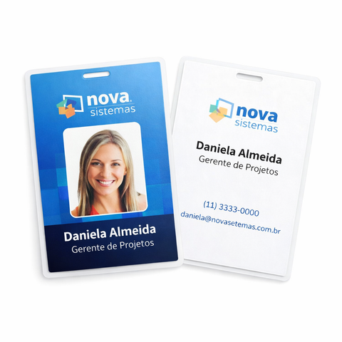 Credencial de Papel con Plastificado y perforado