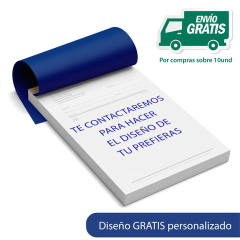 Talonarios de Recetas Papel Normal - DISEÑO GRATIS