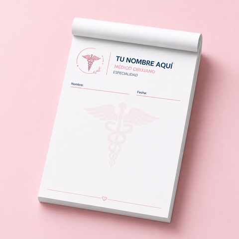 Talonario de 100 Rectas Medicas Personalizadas por Mayor