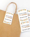 Etiquetas de PVC para cierre de bolsas y cajas 4x10 cm Clic Imprenta