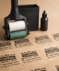 Timbre Roller Stamp Personalizado para Cajas, Bolsas y Tela Kit RollerStamp 5x14cm Clic Imprenta