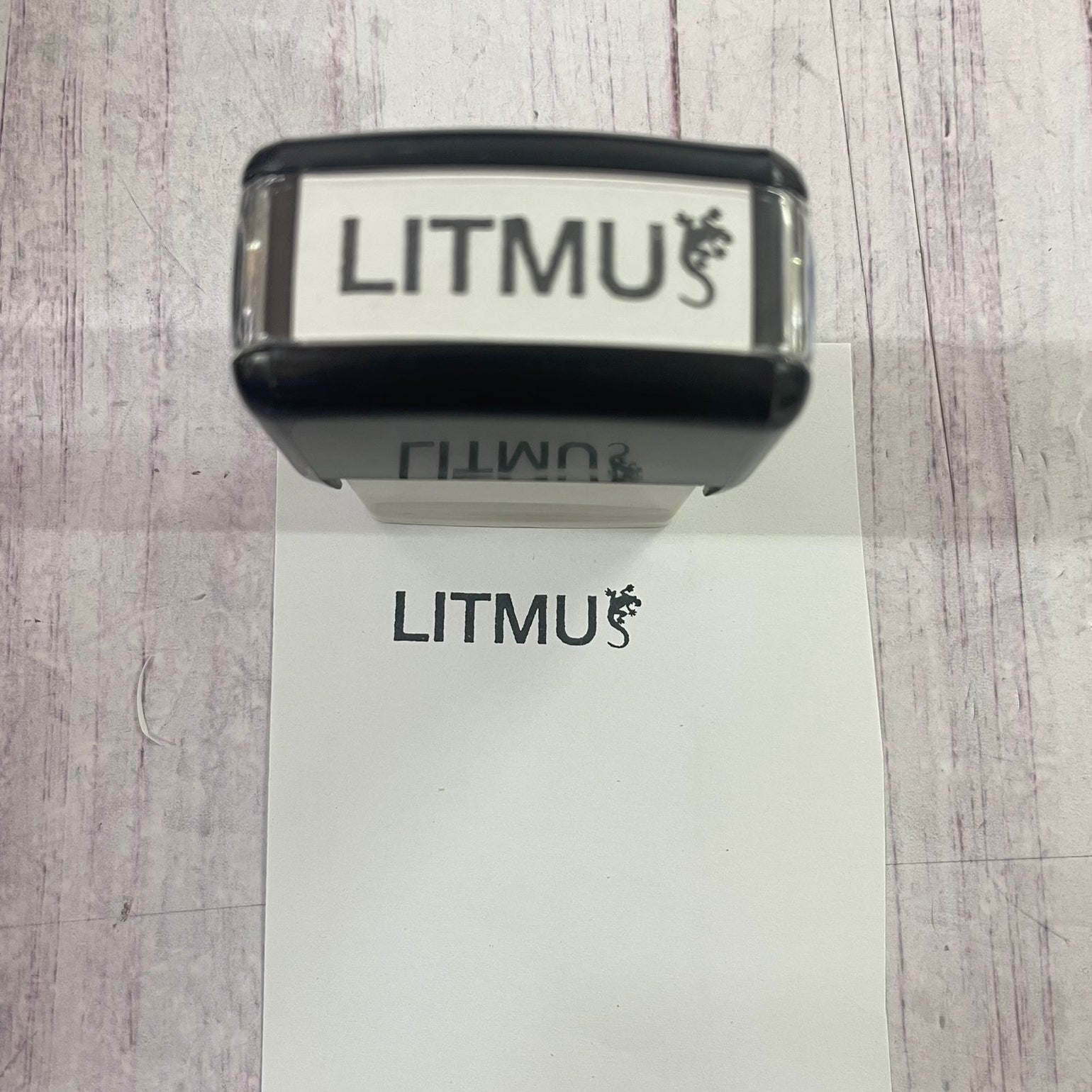 Texto Timbre Timbre Pequeño Personalizado para 2 lineas de texto – Clic Imprenta
