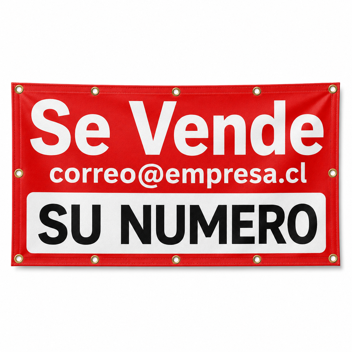 Letrero Personalizado Se Vende con email  - Para Exterior - Muy Pequeño 40x60 cm