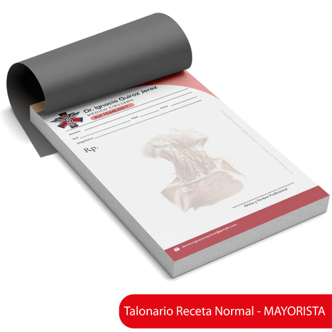 Talonario de Receta Medica papel Normal - MAYORISTA