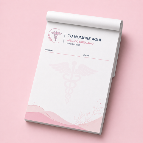 Talonario de 100 Rectas Medicas Personalizadas por Mayor