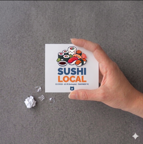 200 Stickers de PVC Resistente de 6cm