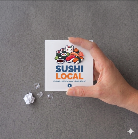 200 Stickers de PVC Resistente de 6cm