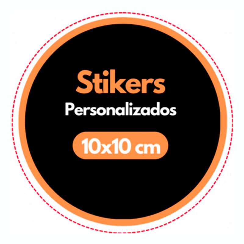 100 Stickers de 10cm – Clic Imprenta