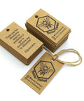 Pack 100 Etiquetas Papel Tags Ecologico Clic Imprenta
