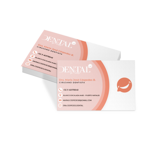 Pack 100 Tarjetas de Visita Odontologia