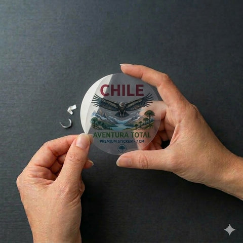 150 Stickers de 7cm Circular 7cm / PVC - Resistente Fondo Trasparente (sin tinta Blanca) Clic Imprenta